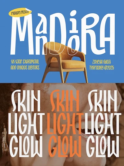 Mandora Font Promotional Poster