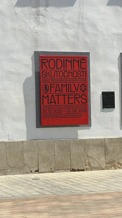 Family Matters Exhibition Poster at Apponyi Palace, Bratislava